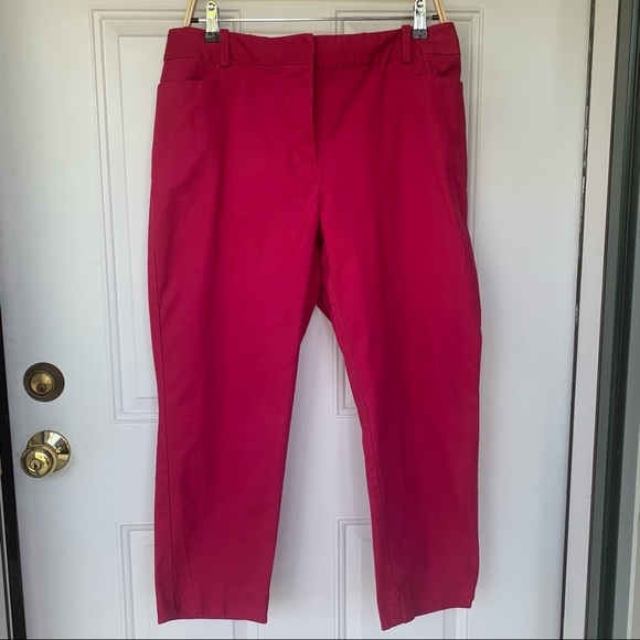 Talbots Pants - •Talbots• Raspberry Pink Crop Chino Pants-Size 14W